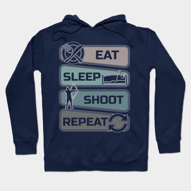 Eat Sleep Shoot Repeat Hoodie by AdultSh*t